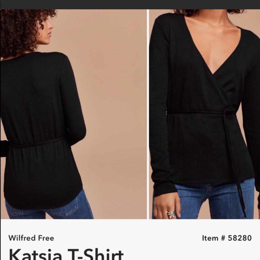Aritzia Wilfred Free Katsia Blouse- Gray- Size S